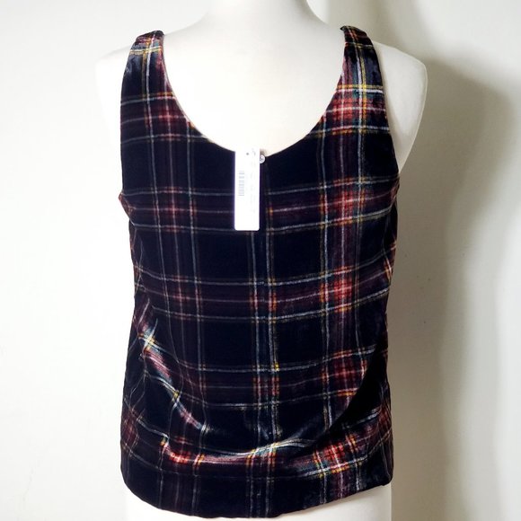 NWT J. Crew Velvet Tank Top Stewart Tartan - Picture 5 of 10
